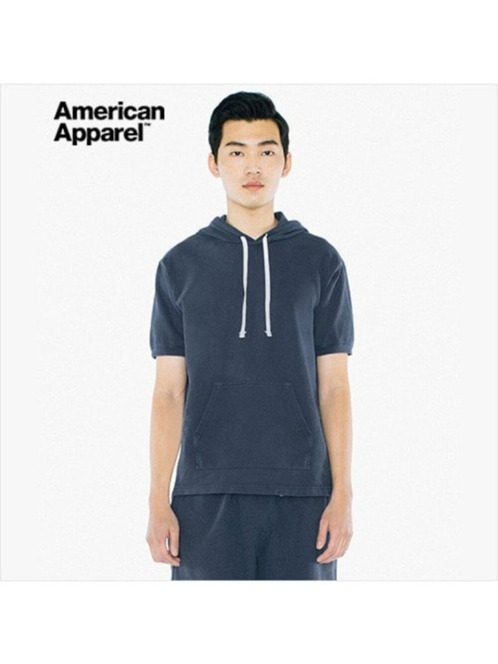 AMERICAN APPAREL Cotton Polyester Hoodie, Faded Blue Size XXL Unisex